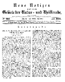 Neue Notizen aus dem Gebiete der Natur- und Heilkunde, 1844 (Bd. XXX, nr 21), Juni - No 659