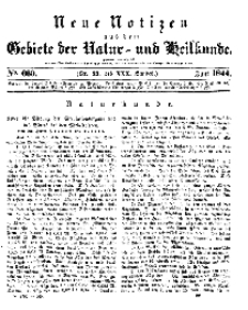 Neue Notizen aus dem Gebiete der Natur- und Heilkunde, 1844 (Bd. XXX, nr 22), Juni - No 660