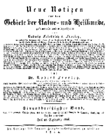 Neue Notizen aus dem Gebiete der Natur- und Heilkunde, 1844 (Register - Bd. XXXI)