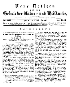 Neue Notizen aus dem Gebiete der Natur- und Heilkunde, 1844 (Bd. XXXI, nr 3), Juli - No 663