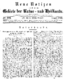 Neue Notizen aus dem Gebiete der Natur- und Heilkunde, 1844 (Bd. XXXI, nr 12), August - No 672