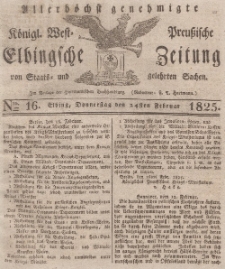 Elbingsche Zeitung, No. 16 Donnerstag, 24 Februar 1825
