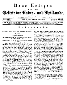 Neue Notizen aus dem Gebiete der Natur- und Heilkunde, 1844 (Bd. XXXII, nr 1), October - No 683