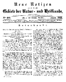 Neue Notizen aus dem Gebiete der Natur- und Heilkunde, 1844 (Bd. XXXII, nr 5), October - No 687