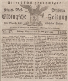 Elbingsche Zeitung, No. 17 Montag, 28 Februar 1825