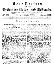 Neue Notizen aus dem Gebiete der Natur- und Heilkunde, 1844 (Bd. XXXII, nr 12), November - No 694