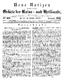 Neue Notizen aus dem Gebiete der Natur- und Heilkunde, 1844 (Bd. XXXII, nr 17), Dezember - No 699