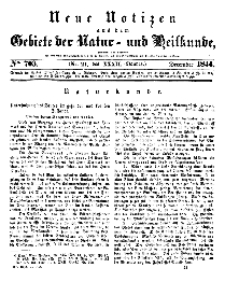 Neue Notizen aus dem Gebiete der Natur- und Heilkunde, 1844 (Bd. XXXII, nr 21), Dezember - No 703