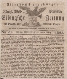 Elbingsche Zeitung, No. 20 Donnerstag, 10 März 1825