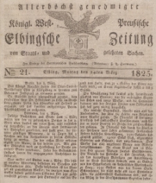 Elbingsche Zeitung, No. 21 Montag, 14 März 1825