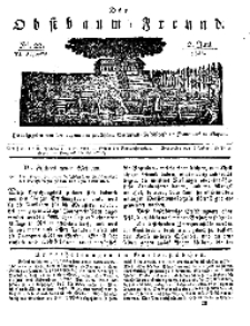 Der Obstbaumfreund, Jg.VI, 2. Juni 1833, No 22.