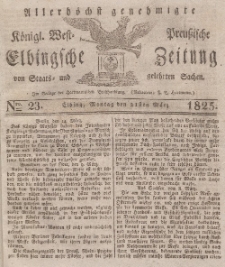 Elbingsche Zeitung, No. 23 Montag, 21 März 1825