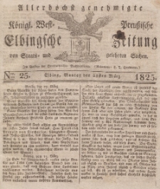 Elbingsche Zeitung, No. 25 Montag, 28 März 1825