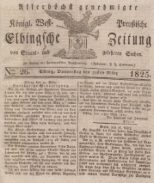 Elbingsche Zeitung, No. 26 Donnerstag, 31 März 1825