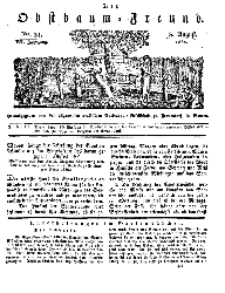 Der Obstbaumfreund, Jg.VII, 3. August 1834, No 31.