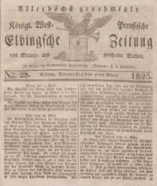 Elbingsche Zeitung, No. 28 Donnerstag, 7 April 1825