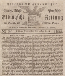 Elbingsche Zeitung, No. 32 Donnerstag, 21 April 1825