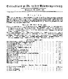 Extra=Blatt (Blumen-Zeitung), 1834, No 23.