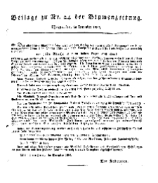 Beilage (Blumen-Zeitung, Jg. VII, Dezember 1834, No 24).