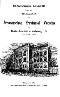 Fünfundzwanzigster Jahresbericht über die Wirksamkeit...