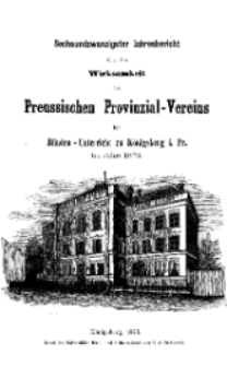 Sechsundzwanzigster Jahresbericht über die Wirksamkeit...