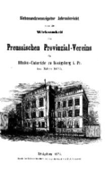 Siebenundzwanzigster Jahresbericht über die Wirksamkeit...