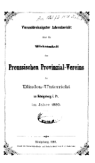 Vierunddreissisgster Jahresbericht über die Wirksamkeit...