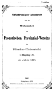 Fünfunddreissigster Jahresbericht über die Wirksamkeit...