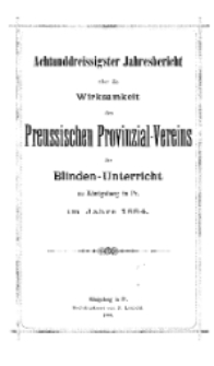Achtunddreissigster Jahresbericht über die Wirksamkeit