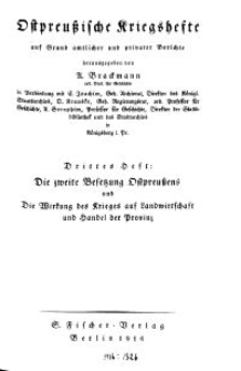 Ostpreußische Kriegshefte, 3. Heft