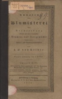 Annalen der Blumisterei, 2. Heft, 1833