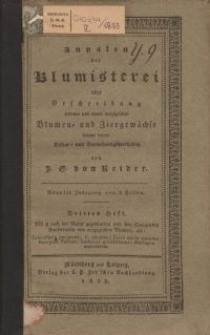 Annalen der Blumisterei, 3. Heft, 1833