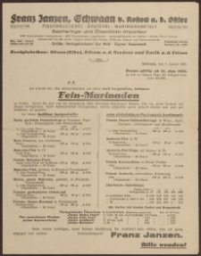 Druk firmowy: Franz Jansen, Swaan z dnia 07.01.1931 r.
