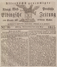 Elbingsche Zeitung, No. 36 Donnerstag, 5 Mai 1825
