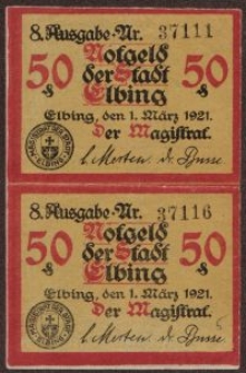 Notgeldy elbląskie (37111; 37116)