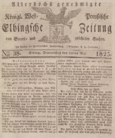 Elbingsche Zeitung, No. 38 Donnerstag, 12 Mai 1825