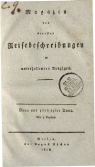 Magazin der neuesten Reisebeschreibungen in unterhaltenden Auszügen, Bd. 29, 1818