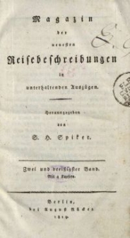 Magazin der neuesten Reisebeschreibungen in unterhaltenden Auszügen, Bd. 32, 1819