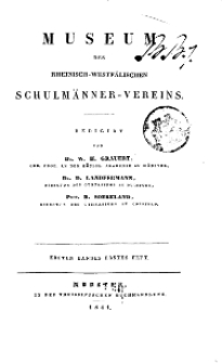 Museum des Rheinisch-Westfälischen Schulmänner-Vereins, 1841