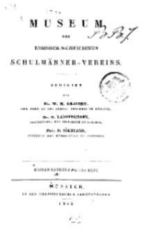 Museum des Rheinisch-Westfälischen Schulmänner-Vereins, 1842