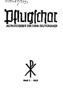 Die Pflugschar : Monatsschrift der CVJM Deutschlands, 13 Jg. 1931, Nr 2.