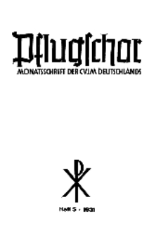 Die Pflugschar : Monatsschrift der CVJM Deutschlands, 13 Jg. 1931, Nr 5.