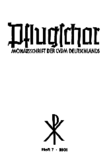 Die Pflugschar : Monatsschrift der CVJM Deutschlands, 13 Jg. 1931, Nr 7.