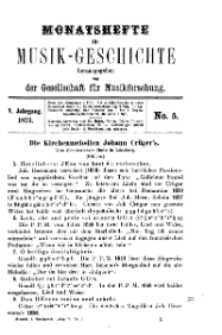 Monatshefte für Musik-Geschichte, Jg. V, 1873, No 5.