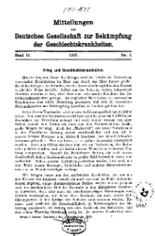 Mitteilungen der deutschen Gesellschaft zur Bek&auml;mpfung der Geschlechtskrankheiten