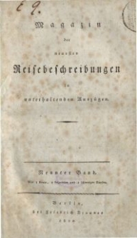 Magazin der neuesten Reisebeschreibungen in unterhaltenden Auszügen, Bd. 9, 1810
