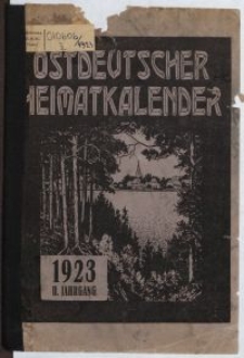 Ostdeutscher Heimatkalender, 1923, 2. Jahrgang