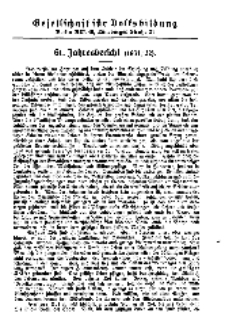 Gesellschaft f&uuml;r Volksbildung. 61. Jahresbericht (1931/32) - Berlin, 1931-1932