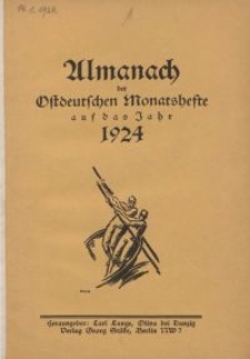 Almanach der Ostdeutschen Monatsefte auf das Jahr 1924