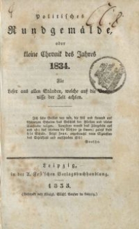 Politisches Rundgemälde oder kleine Chronik des Jahres 1834